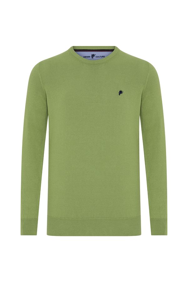 DENIM CULTURE DENIM CULTURE Pulover 'JEROMY '  tamno plava / kivi zelena