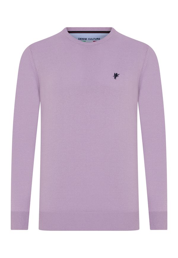 DENIM CULTURE DENIM CULTURE Pulover 'Leroy'  mornarsko plava / orhideja bijela