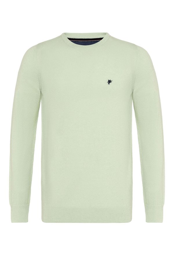 DENIM CULTURE DENIM CULTURE Pulover 'LEVIN'  mornarsko plava / svijetlozelena