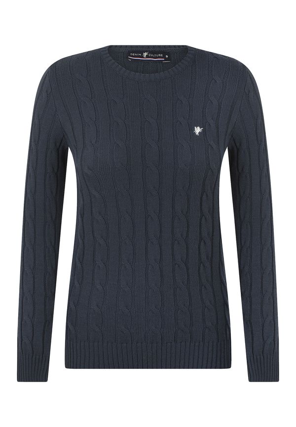 DENIM CULTURE DENIM CULTURE Pulover 'Luisa'  smaragdno zelena