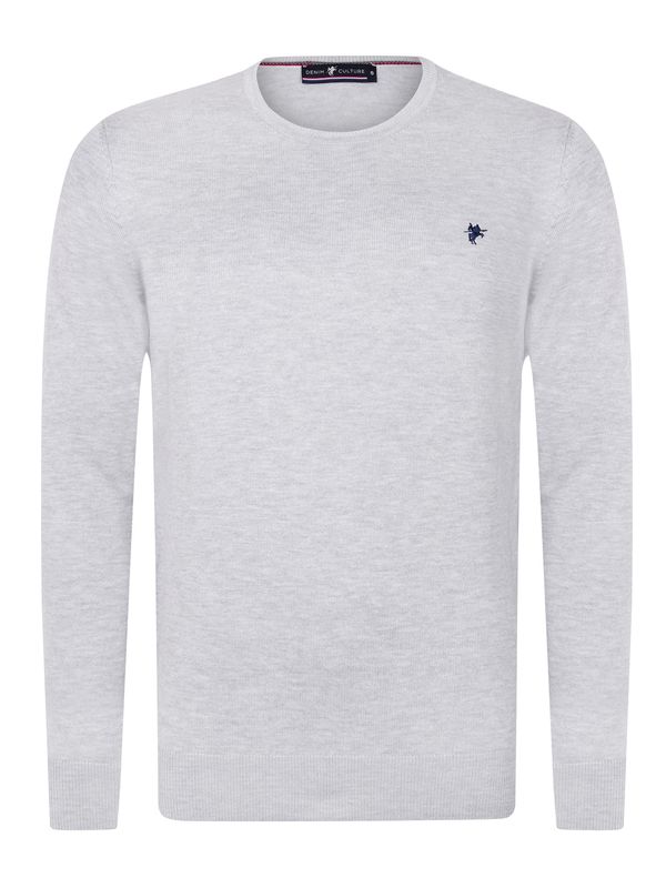 DENIM CULTURE DENIM CULTURE Pulover 'MANNO'  mornarsko plava / siva melange