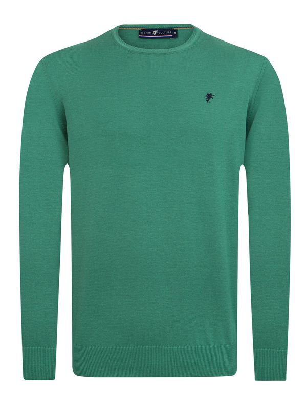 DENIM CULTURE DENIM CULTURE Pulover 'Manno'  mornarsko plava / smaragdno zelena