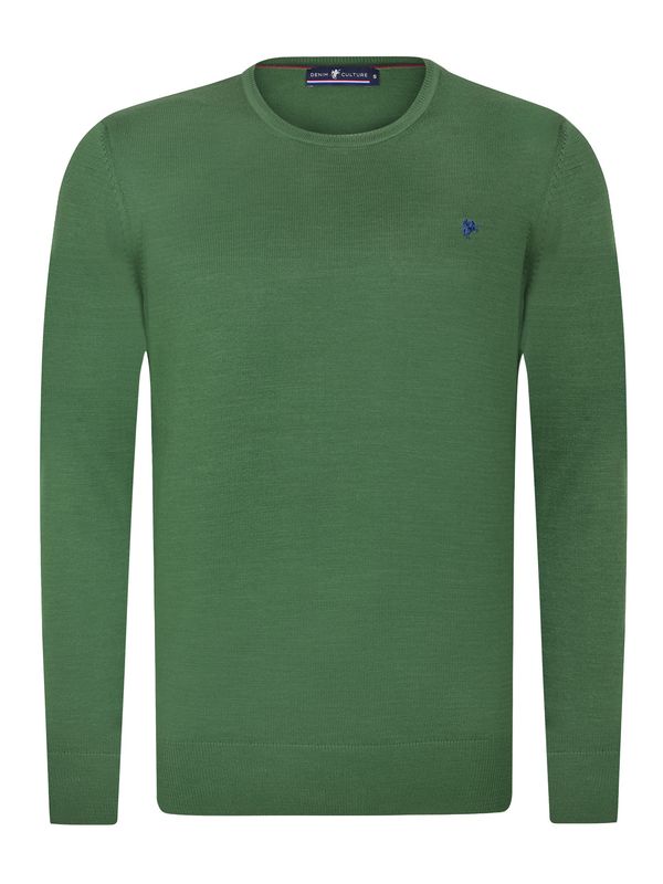 DENIM CULTURE DENIM CULTURE Pulover 'MANNO'  mornarsko plava / travnato zelena