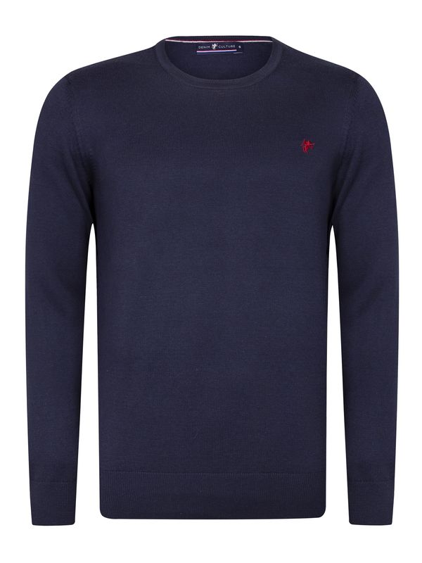 DENIM CULTURE DENIM CULTURE Pulover 'MANNO'  morsko plava / crvena