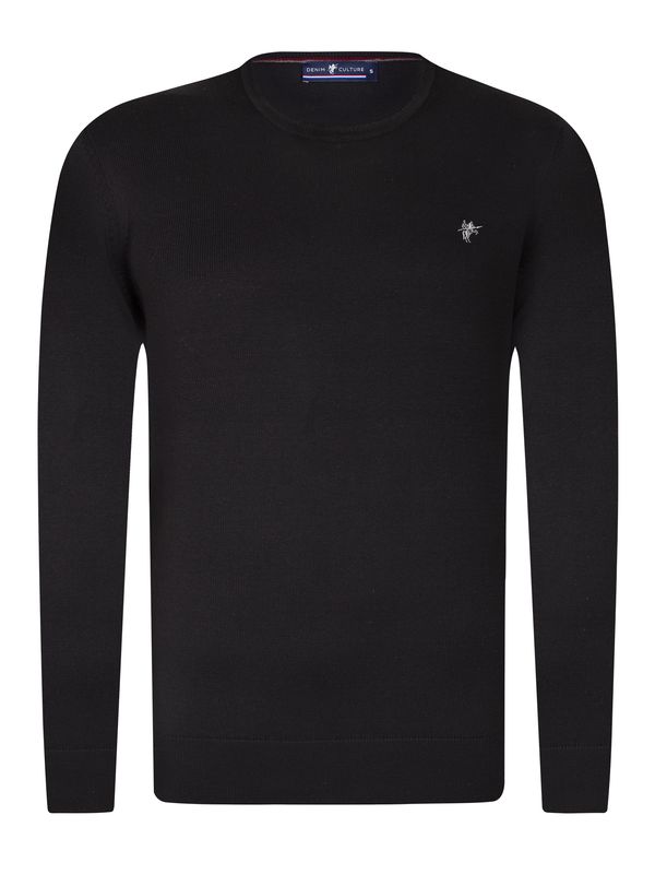 DENIM CULTURE DENIM CULTURE Pulover 'MANNO'  svijetlosiva / crna