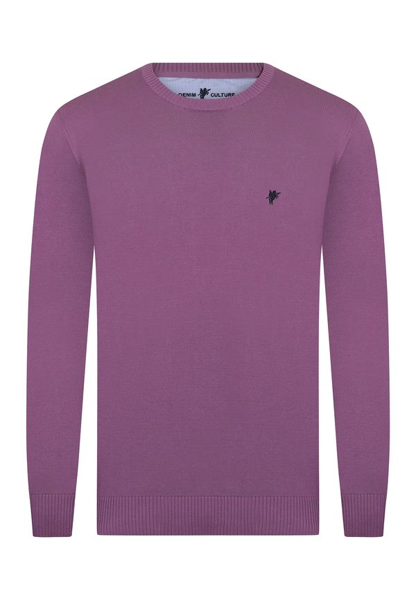 DENIM CULTURE DENIM CULTURE Pulover 'NARCISO'  orhideja bijela / crna