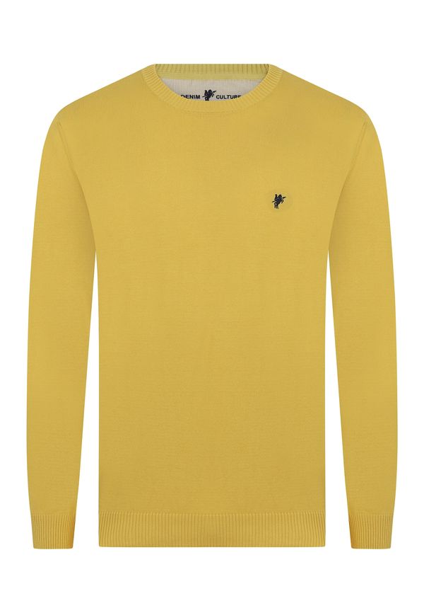 DENIM CULTURE DENIM CULTURE Pulover 'NARCISO'  žuta