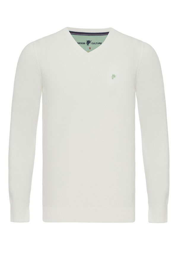 DENIM CULTURE DENIM CULTURE Pulover ' NOVAK '  bijela