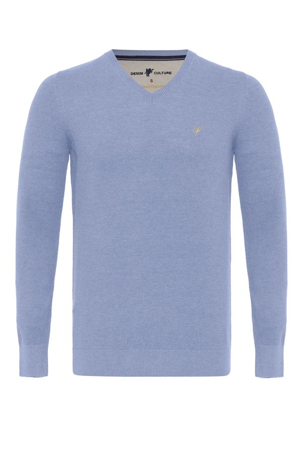 DENIM CULTURE DENIM CULTURE Pulover ' NOVAK '  svijetloplava / siva