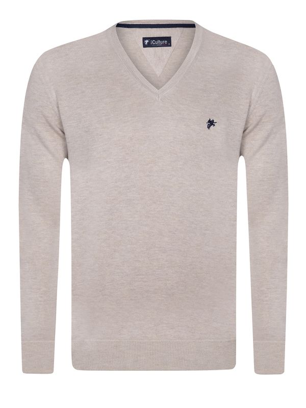 DENIM CULTURE DENIM CULTURE Pulover 'Ottorino'  bež melange / tamno plava