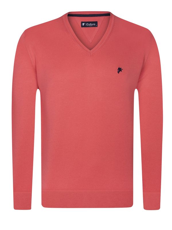 DENIM CULTURE DENIM CULTURE Pulover 'Ottorino'  svijetlocrvena / crna