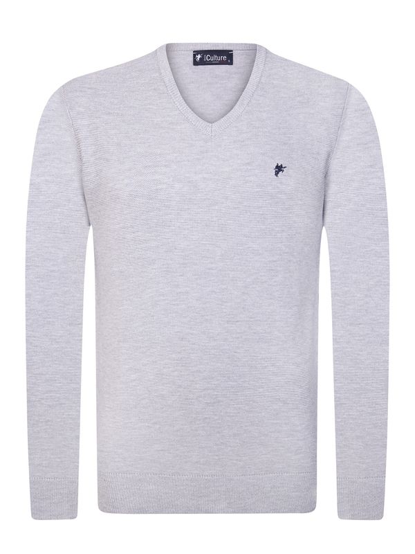 DENIM CULTURE DENIM CULTURE Pulover 'PIETRO'  siva melange / crna