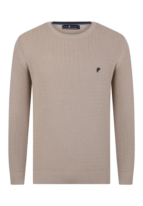 DENIM CULTURE DENIM CULTURE Pulover 'Pullover 'Alijan'  bež melange / crna