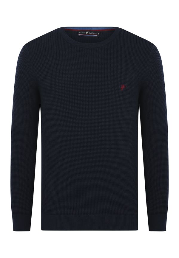 DENIM CULTURE DENIM CULTURE Pulover 'Pullover 'Alijan'  mornarsko plava / bordo