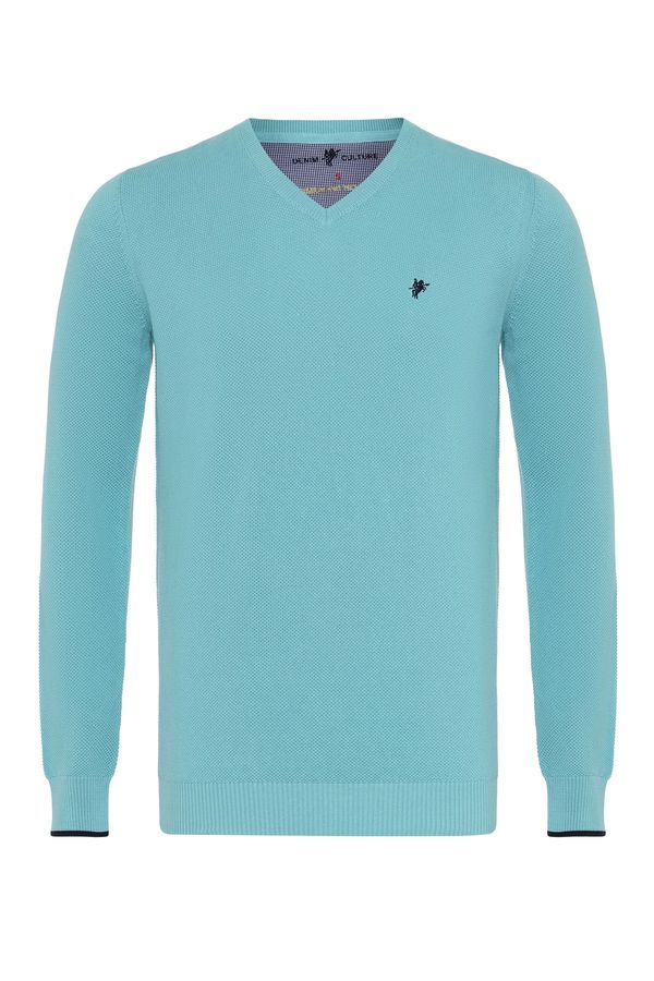 DENIM CULTURE DENIM CULTURE Pulover 'Romario'  akvamarin