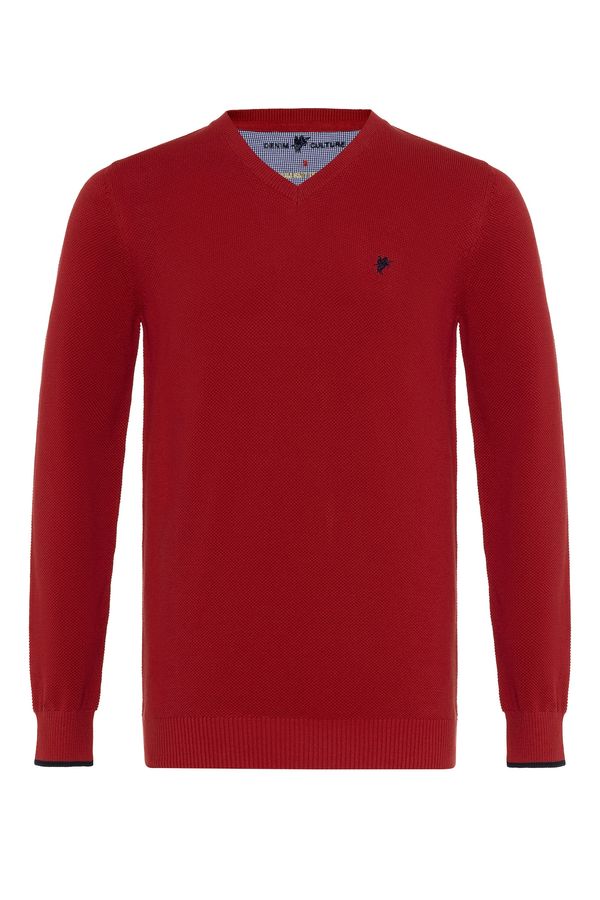 DENIM CULTURE DENIM CULTURE Pulover 'Romario'  mornarsko plava / crvena