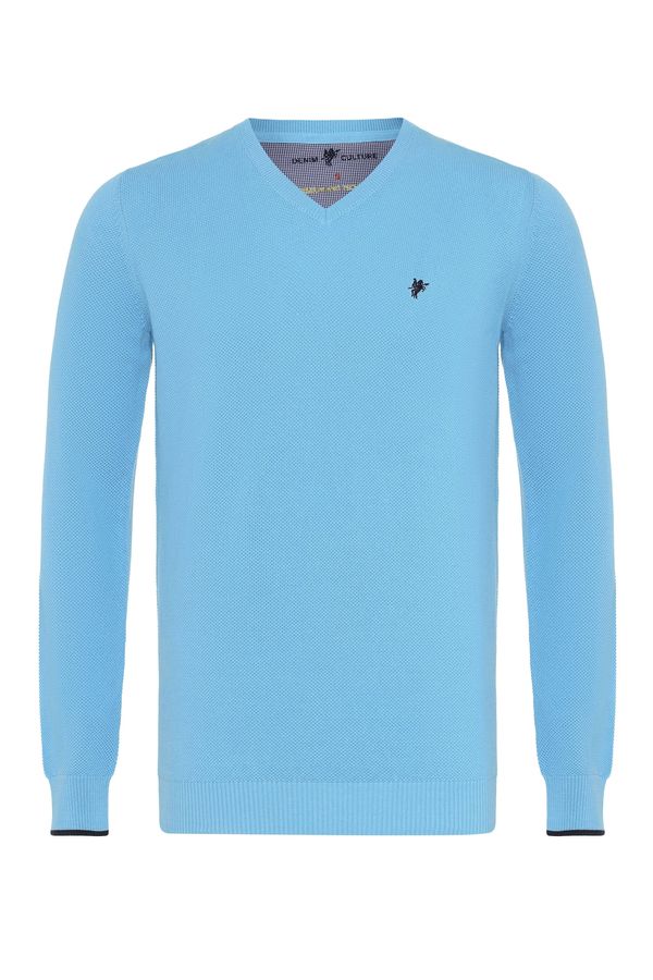 DENIM CULTURE DENIM CULTURE Pulover 'Romario'  mornarsko plava / tirkiz