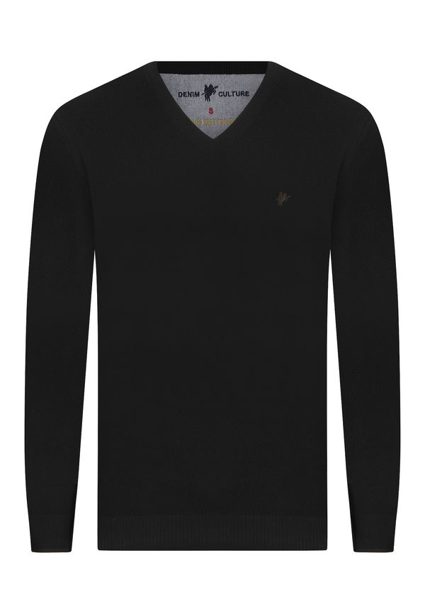DENIM CULTURE DENIM CULTURE Pulover 'ROMEO'  crna
