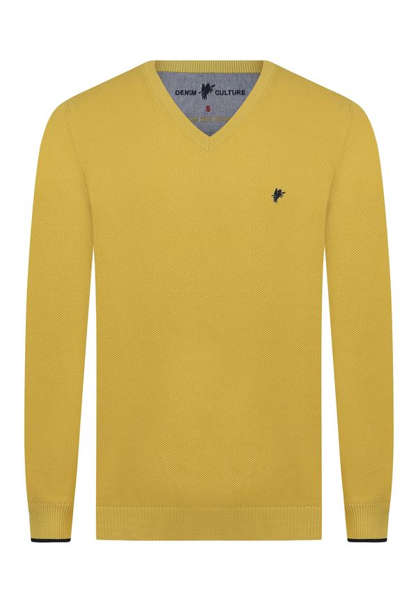 DENIM CULTURE DENIM CULTURE Pulover ' ROMEO '  mornarsko plava / žuta