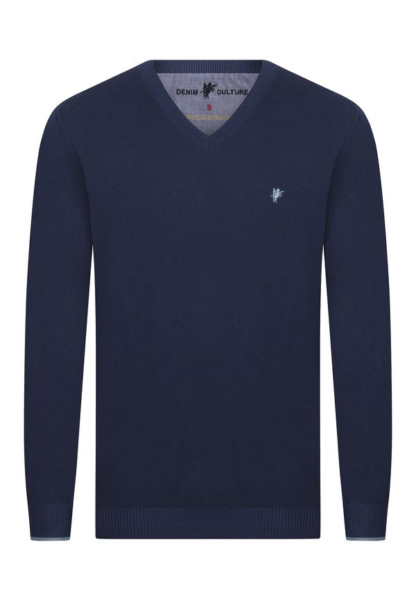 DENIM CULTURE DENIM CULTURE Pulover ' ROMEO '  morsko plava / svijetloplava