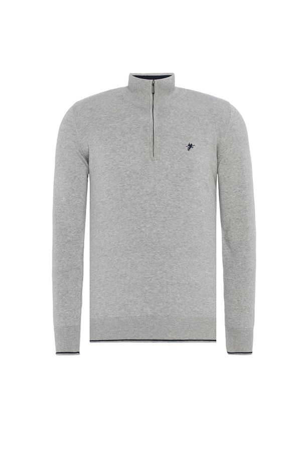 DENIM CULTURE DENIM CULTURE Pulover 'Sigfrido'  mornarsko plava / siva melange / crna