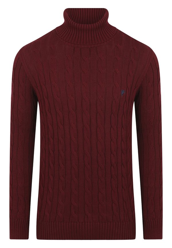 DENIM CULTURE DENIM CULTURE Pulover 'Thayer'  golublje plava / bordo