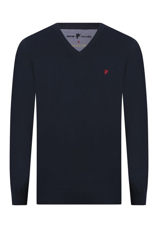 DENIM CULTURE DENIM CULTURE Pulover 'TITO'  mornarsko plava / crvena