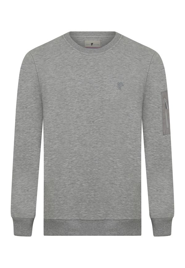 DENIM CULTURE DENIM CULTURE Sweater majica 'Bret'  siva melange