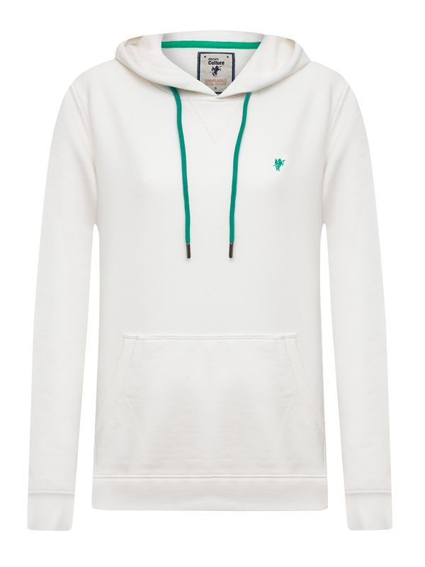 DENIM CULTURE DENIM CULTURE Sweater majica 'Brooke'  žad / bijela