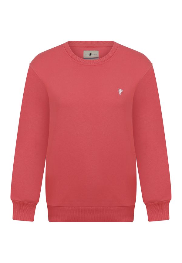 DENIM CULTURE DENIM CULTURE Sweater majica 'Felicity'  pastelno crvena / bijela