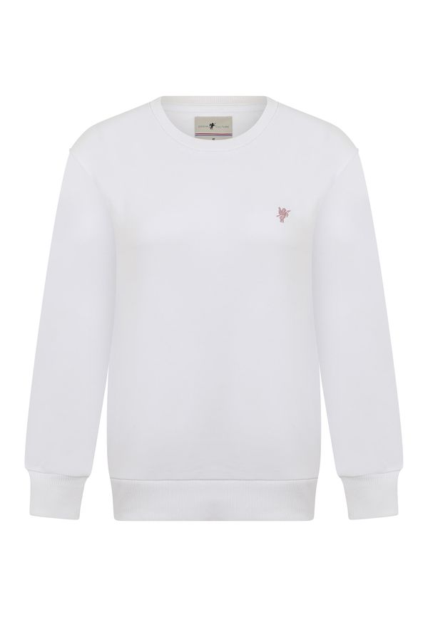 DENIM CULTURE DENIM CULTURE Sweater majica 'Felicity'  prljavo roza / prljavo bijela