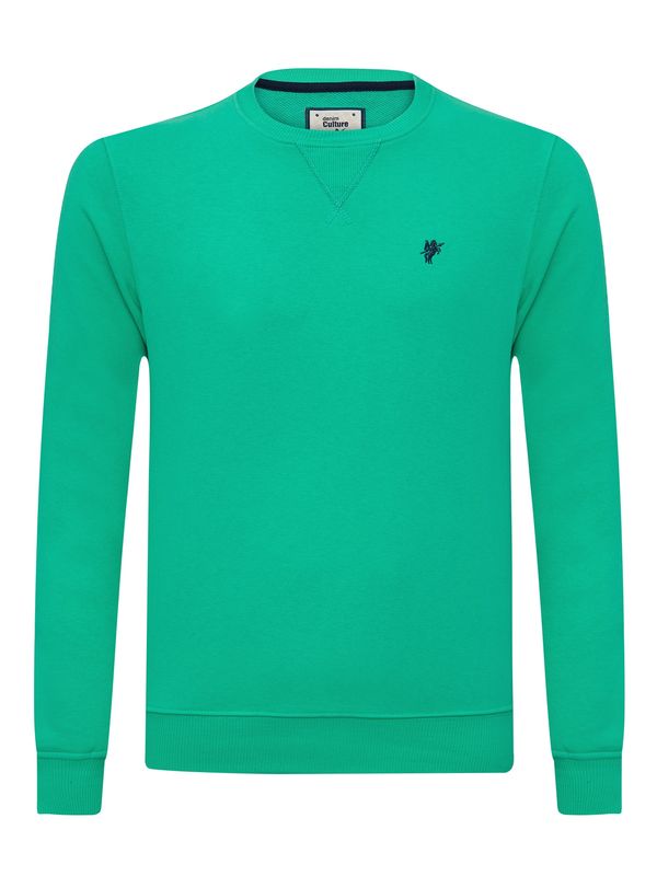 DENIM CULTURE DENIM CULTURE Sweater majica 'Nicholas'  mornarsko plava / žad