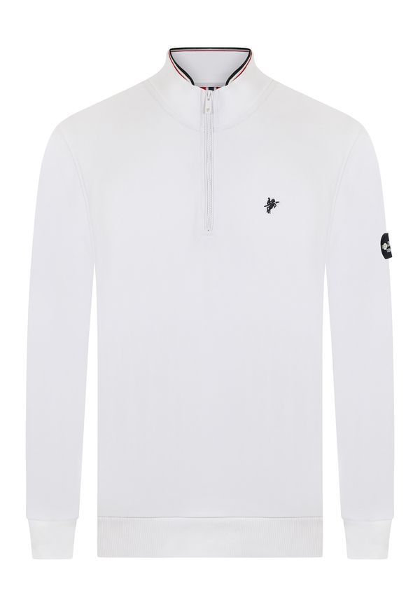 DENIM CULTURE DENIM CULTURE Sweater majica 'SANTIAGO'  bijela