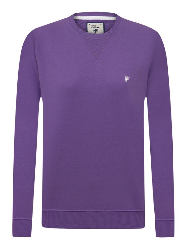 DENIM CULTURE DENIM CULTURE Sweater majica 'Wendy'  šljiva / bijela