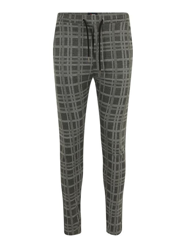 Denim Project Denim Project Hlače 'Ponte Roma'  siva / tamo siva / crvena / crna