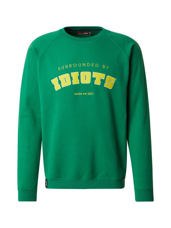 Derbe Derbe Sweater majica 'SBI'  limun / zelena / bijela