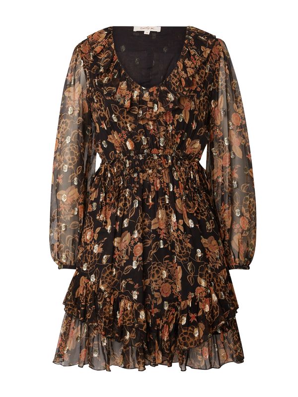 Derhy Derhy Haljina 'ALMINA'  svijetlosmeđa / prljavo roza / crna / srebro