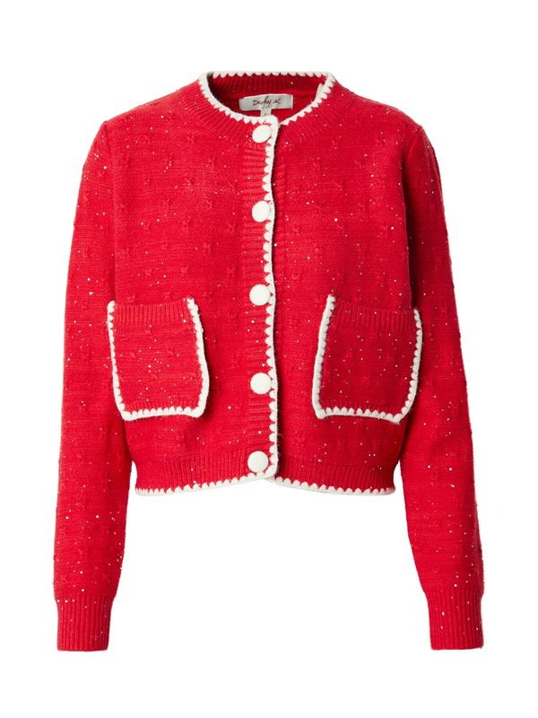 Derhy Derhy Kardigan  crvena / bijela