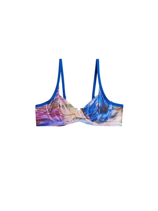 Desigual Desigual Bikini gornji dio  kraljevsko plava / ljubičasta / narančasta / crvena