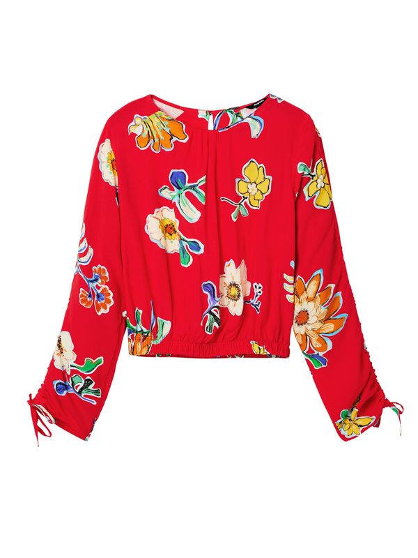 Desigual Desigual Bluza 'Landi'  plava / narančasto žuta / crvena / prljavo bijela