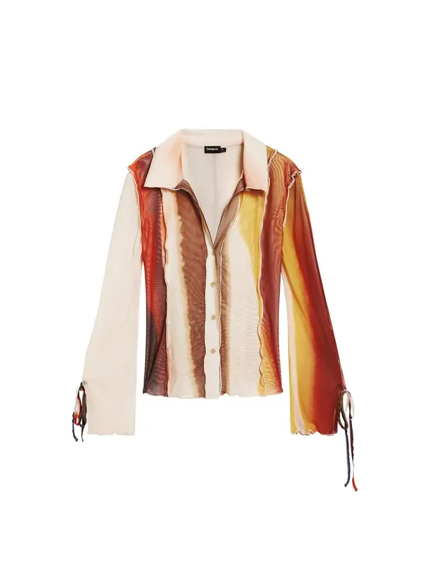 Desigual Desigual Bluza 'M. Christian Lacroix'  smeđa / konjak / senf / vuneno bijela
