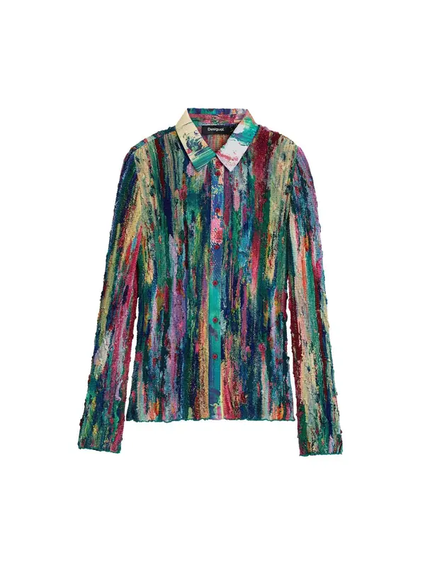 Desigual Desigual Bluza  petrol / kraljevski zelena / koraljna / fuksija