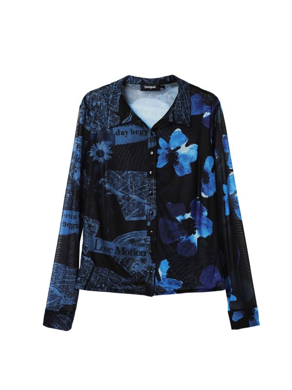 Desigual Desigual Bluza  plava / azur / golublje plava / crna