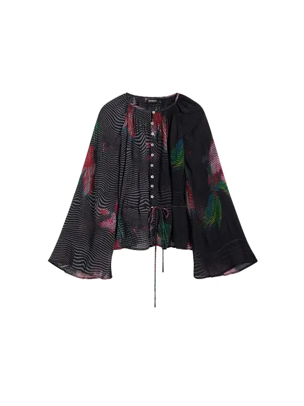 Desigual Desigual Bluza  plava / zelena / svijetloroza / crna