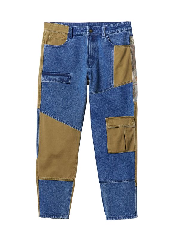 Desigual Desigual Cargo hlače  plavi traper / maslinasta