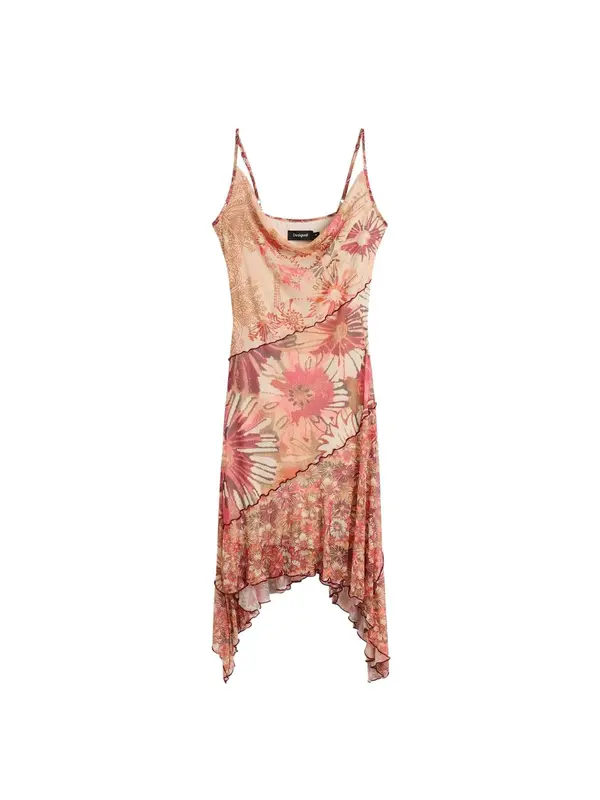 Desigual Desigual Haljina 'Asymmetric'  bež / smeđa / roza