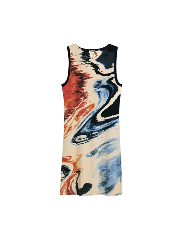 Desigual Desigual Haljina  bež / morsko plava / kraljevsko plava / narančasto crvena