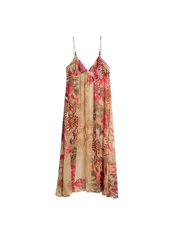 Desigual Desigual Haljina  bež / smeđa / crvena