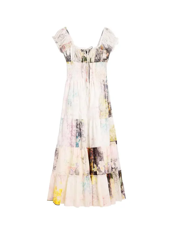 Desigual Desigual Haljina  boja pijeska / žuta / antracit siva / purpurna