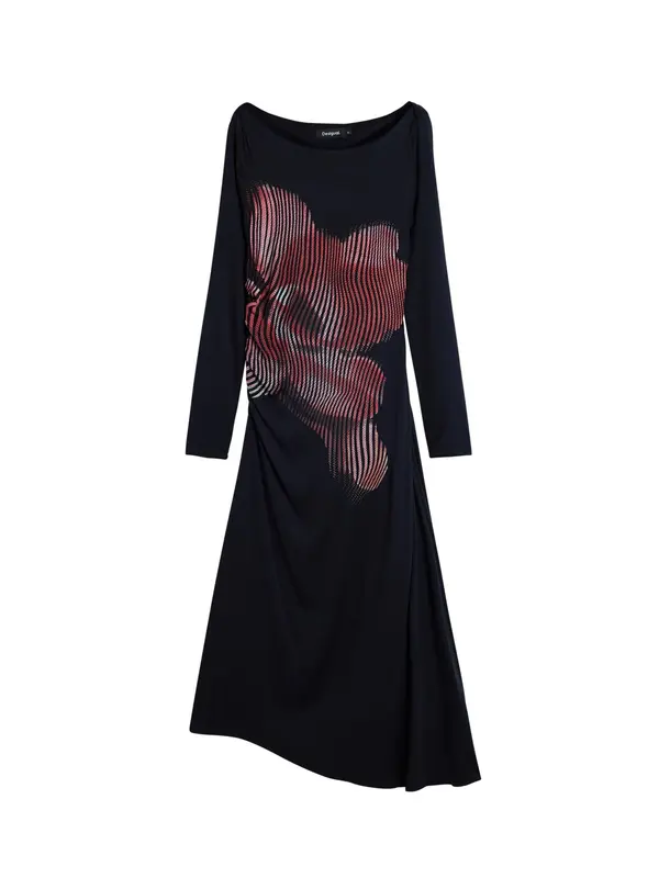 Desigual Desigual Haljina  jarko crvena / crna / svijetla bež